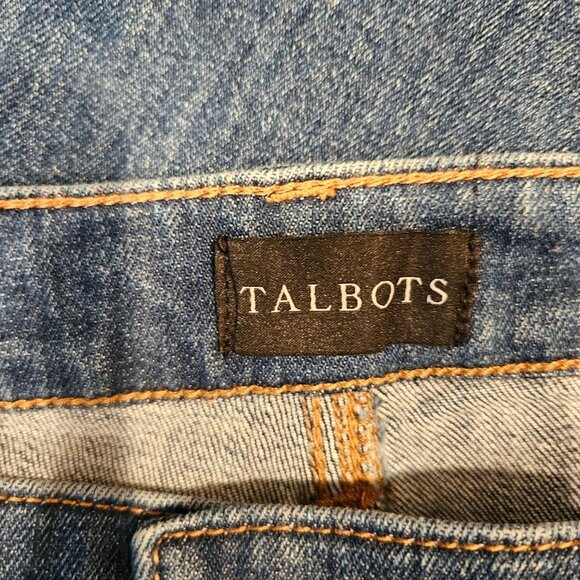 Talbots Womens 12P Straight Leg Denim Jeans Blue Cotton Blend - Picture 4 of 14